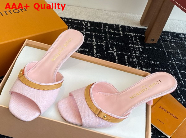 Louis Vuitton 6am Mule in Pink Monogram Denim 1ADIFQ Replica