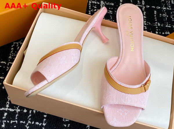 Louis Vuitton 6am Mule in Pink Monogram Denim 1ADIFQ Replica