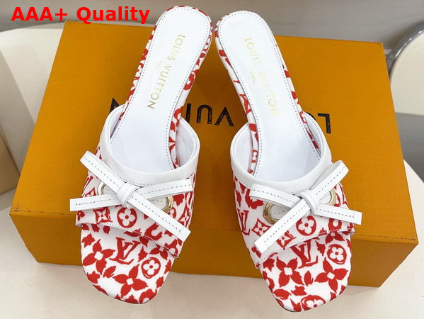 Louis Vuitton 6am Mule in Rose Monogram Leopard Print Canvas 1AJSBJ Replica