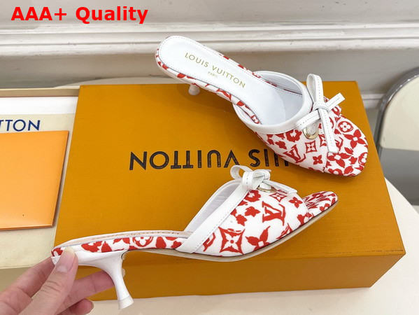 Louis Vuitton 6am Mule in Rose Monogram Leopard Print Canvas 1AJSBJ Replica