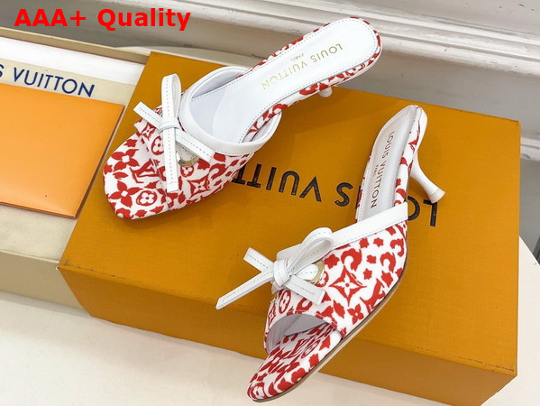 Louis Vuitton 6am Mule in Rose Monogram Leopard Print Canvas 1AJSBJ Replica