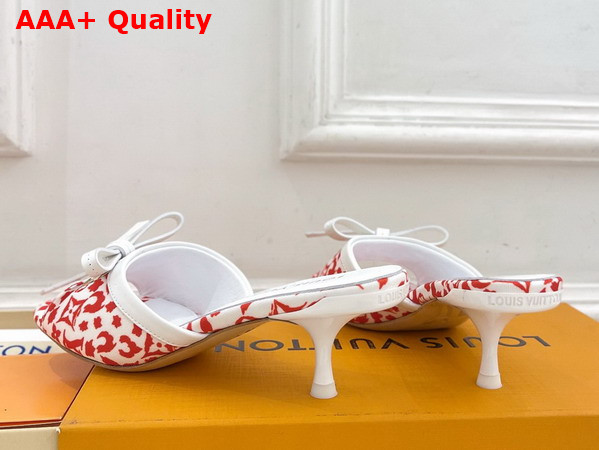 Louis Vuitton 6am Mule in Rose Monogram Leopard Print Canvas 1AJSBJ Replica