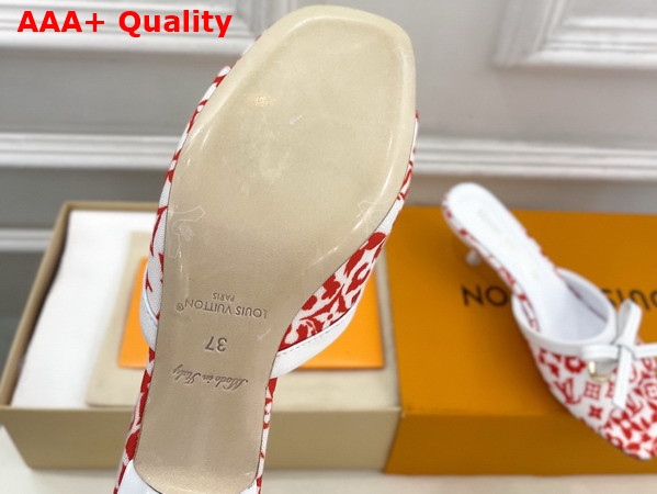 Louis Vuitton 6am Mule in Rose Monogram Leopard Print Canvas 1AJSBJ Replica