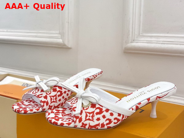 Louis Vuitton 6am Mule in Rose Monogram Leopard Print Canvas 1AJSBJ Replica