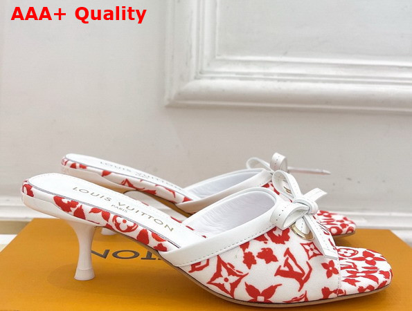 Louis Vuitton 6am Mule in Rose Monogram Leopard Print Canvas 1AJSBJ Replica