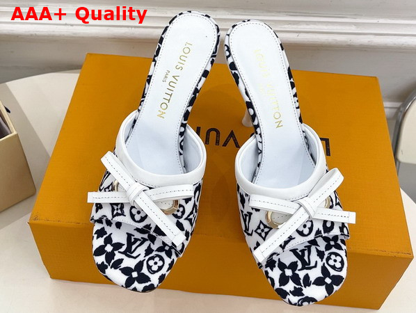 Louis Vuitton 6am Mule in White Monogram Leopard Canvas Replica