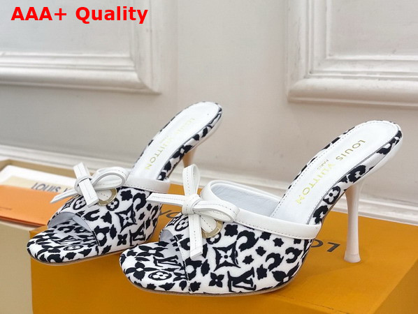 Louis Vuitton 6am Mule in White Monogram Leopard Canvas Replica