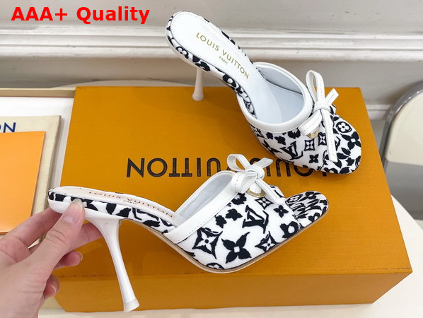 Louis Vuitton 6am Mule in White Monogram Leopard Canvas Replica
