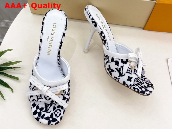 Louis Vuitton 6am Mule in White Monogram Leopard Canvas Replica