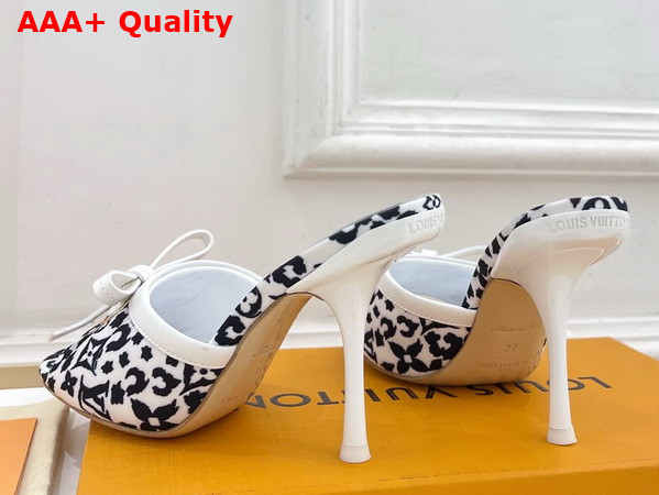 Louis Vuitton 6am Mule in White Monogram Leopard Canvas Replica