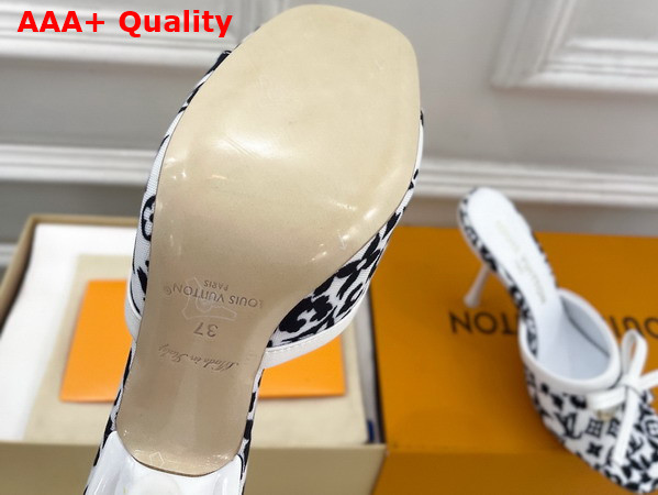 Louis Vuitton 6am Mule in White Monogram Leopard Canvas Replica
