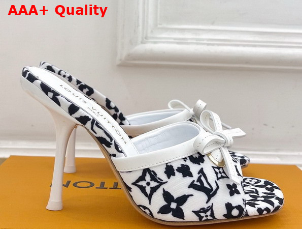 Louis Vuitton 6am Mule in White Monogram Leopard Canvas Replica