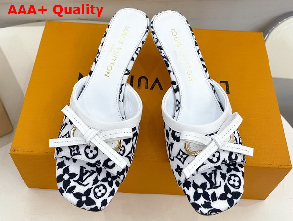 Louis Vuitton 6am Mule in White Monogram Leopard Print Canvas Replica