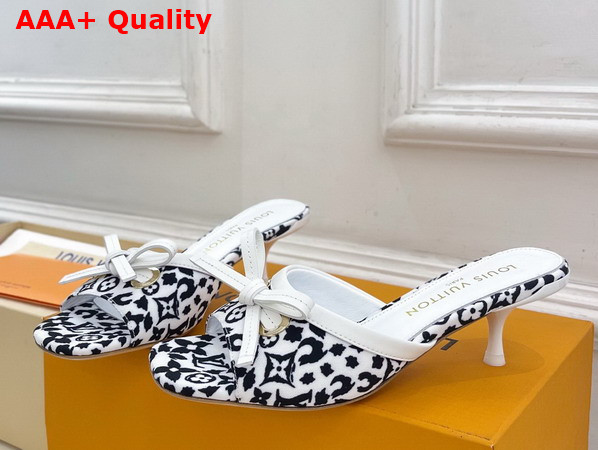 Louis Vuitton 6am Mule in White Monogram Leopard Print Canvas Replica