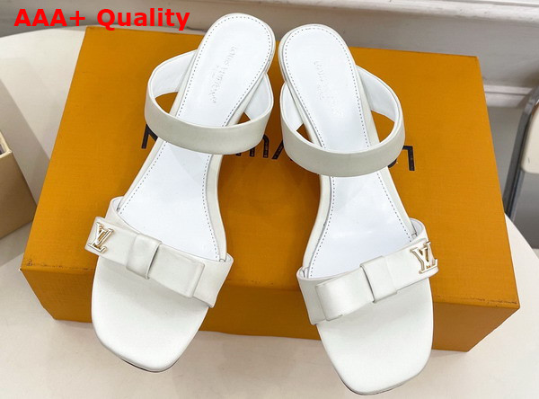 Louis Vuitton 6am Mule in White Satin Replica