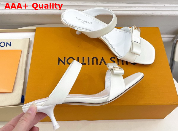 Louis Vuitton 6am Mule in White Satin Replica