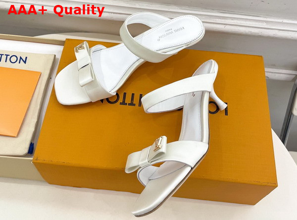 Louis Vuitton 6am Mule in White Satin Replica