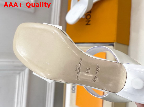 Louis Vuitton 6am Mule in White Satin Replica
