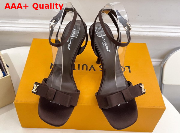 Louis Vuitton 6am Sandal in Coffee Satin Replica