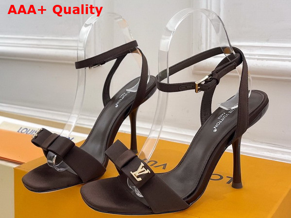 Louis Vuitton 6am Sandal in Coffee Satin Replica