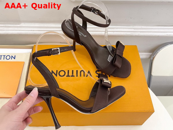 Louis Vuitton 6am Sandal in Coffee Satin Replica