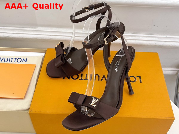 Louis Vuitton 6am Sandal in Coffee Satin Replica