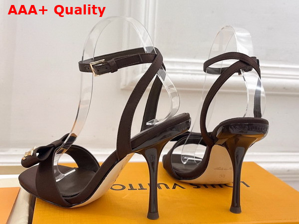 Louis Vuitton 6am Sandal in Coffee Satin Replica