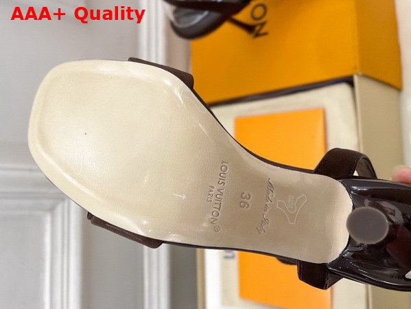Louis Vuitton 6am Sandal in Coffee Satin Replica