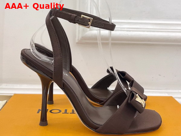 Louis Vuitton 6am Sandal in Coffee Satin Replica