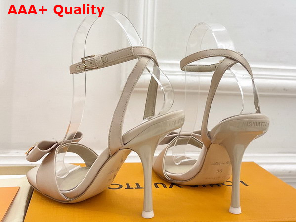 Louis Vuitton 6am Sandal in Nude Beige Satin Replica