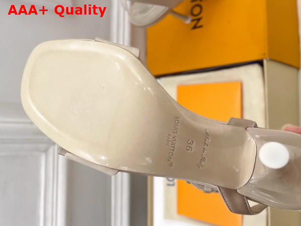Louis Vuitton 6am Sandal in Nude Beige Satin Replica