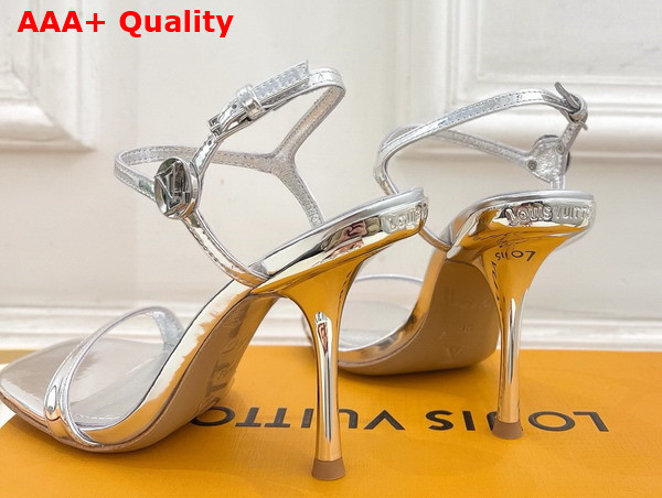 Louis Vuitton 6am Sandal in Silver Metallic Calf Leather 1AGWXU Replica