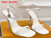 Louis Vuitton 6am Sandal in White Patent Calf Leather Replica