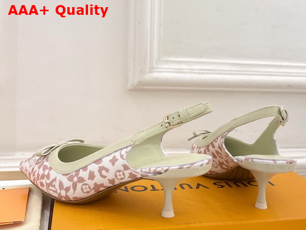 Louis Vuitton 6am Slingback Pump in Beige Monogram Leopard Print Canvas 1AJMOY Replica
