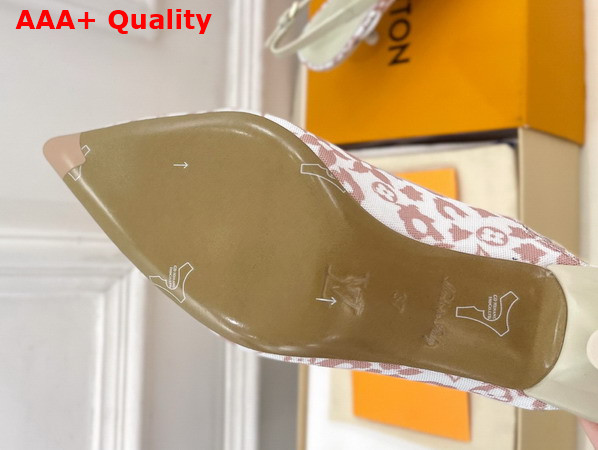 Louis Vuitton 6am Slingback Pump in Beige Monogram Leopard Print Canvas 1AJMOY Replica
