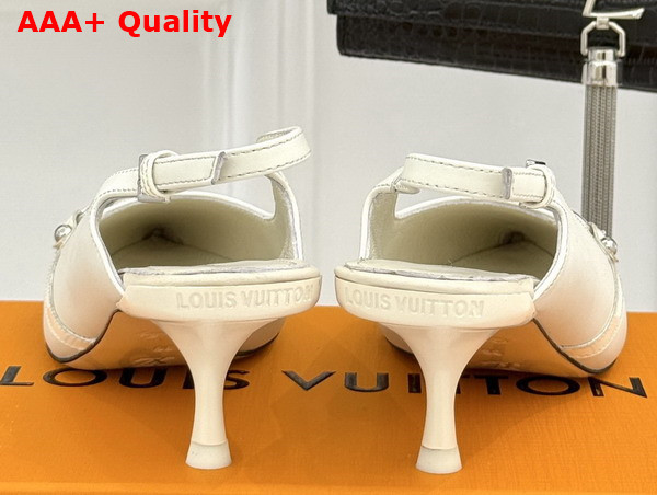 Louis Vuitton 6am Slingback Pump in Ecru White Lambskin Replica