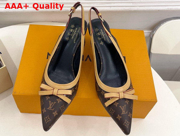 Louis Vuitton 6am Slingback Pump in Monogram Canvas Replica