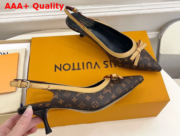 Louis Vuitton 6am Slingback Pump in Monogram Canvas Replica