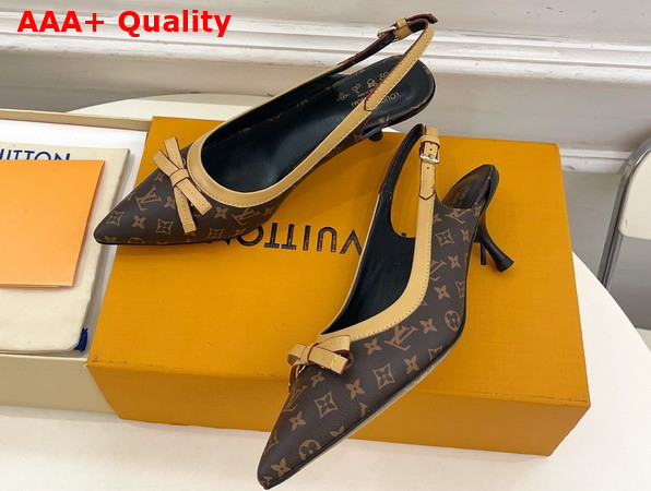 Louis Vuitton 6am Slingback Pump in Monogram Canvas Replica