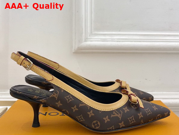 Louis Vuitton 6am Slingback Pump in Monogram Canvas Replica