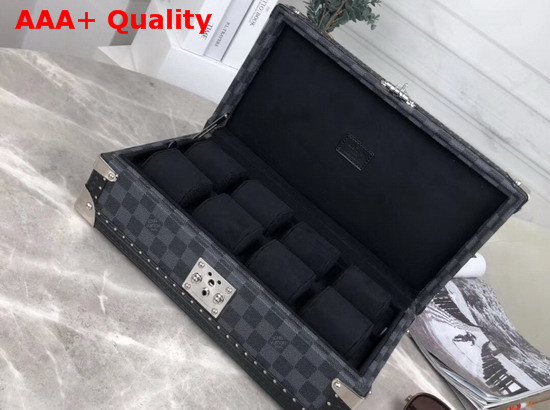Louis Vuitton 8 Watch Case in Damier Graphite Canvas N48194 Replica
