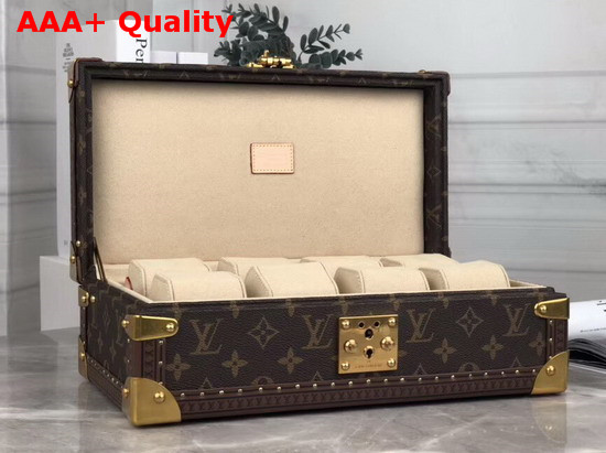 Louis Vuitton 8 Watch Case in Monogram Canvas with Beige Microfiber Lining M47641 Replica