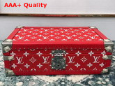 Louis Vuitton 8 Watch Case in Red Monogram Canvas Customized Replica