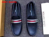 Louis Vuitton Aacetrack Moccasin Black Grained Calfskin 1A36TA Replica