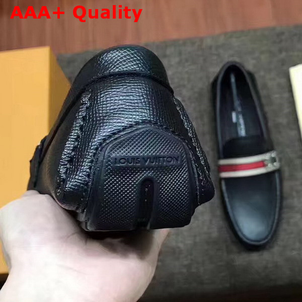 Louis Vuitton Aacetrack Moccasin Black Grained Calfskin 1A36TA Replica