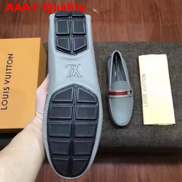 Louis Vuitton Aacetrack Moccasin Light Blue Grained Calfskin 1A36TA Replica