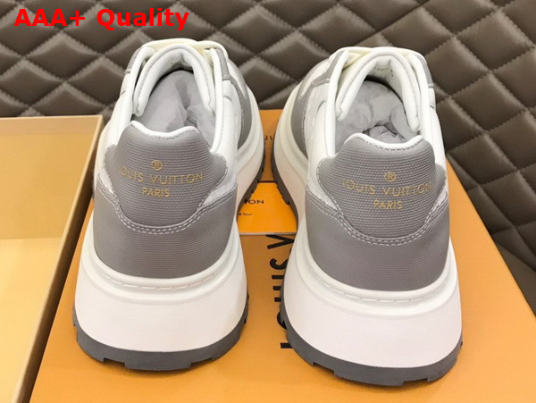 Louis Vuitton Abbesses Sneaker White and Grey Monogram Embossed Calf Leather Replica