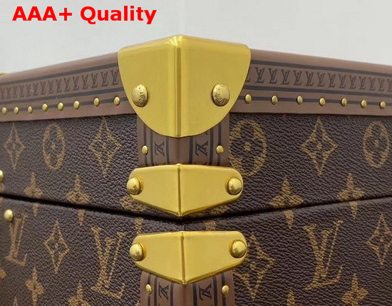 Louis Vuitton Accessories Box Monogram Canvas Brown Microfiber Lining Replica