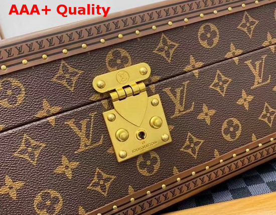 Louis Vuitton Accessories Box Monogram Canvas Khaki Microfiber Lining Replica