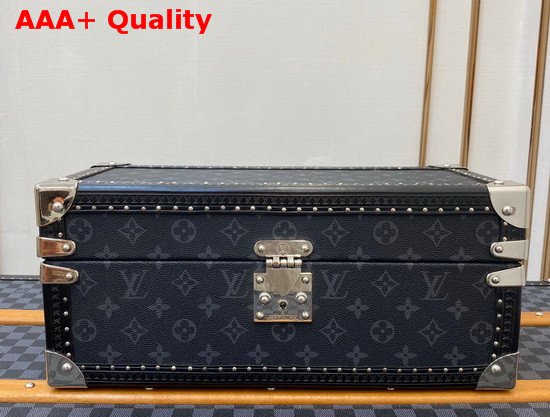 Louis Vuitton Accessories Box Monogram Eclipse Coated Canvas Dark Grey Microfiber Lining M44127 Replica